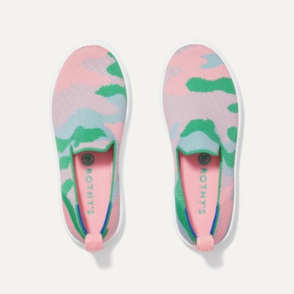 Rothy’s Cotton Candy Kids Sneakers 4 NIB